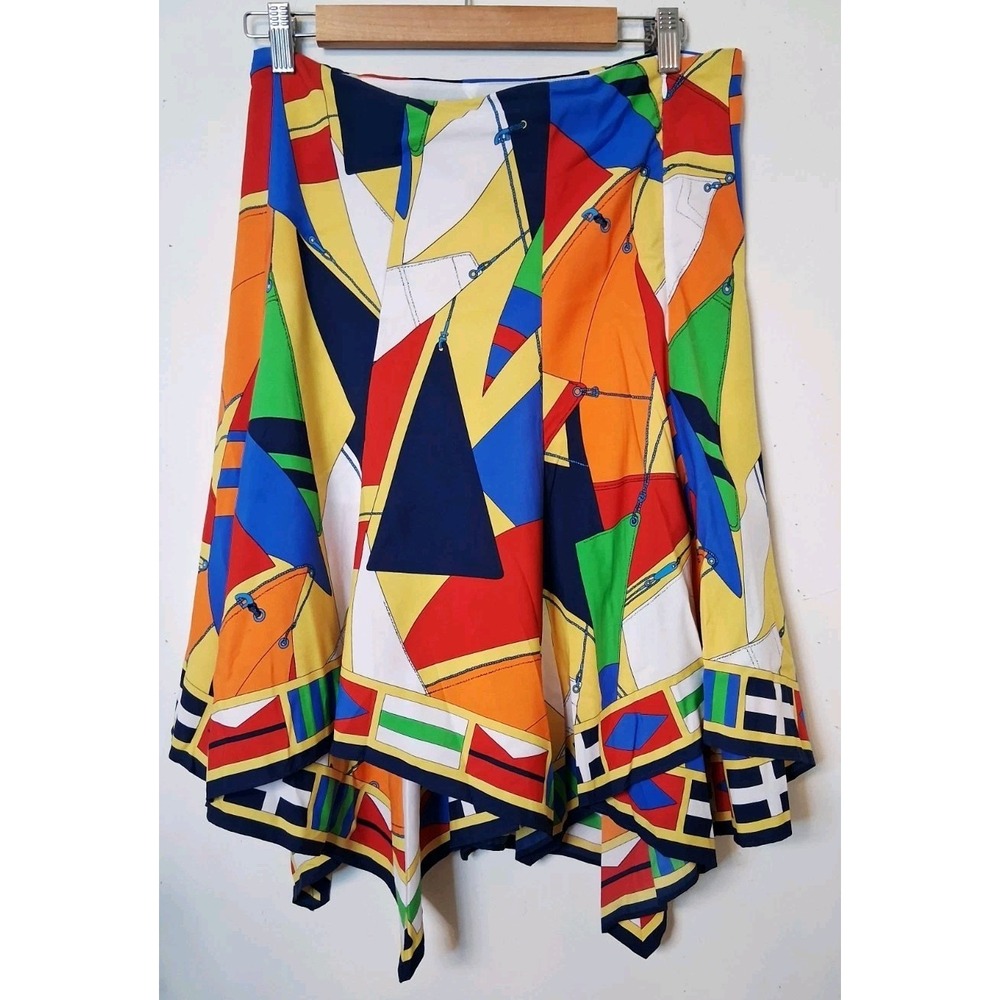 Lauren Ralph LRL Geometric Colorful Skirt Women's Size 6‎ Preppy International - Picture 2 of 7